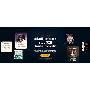 Audible Prime Day Deal on ! 4 Months for $5.95 Per Month!
