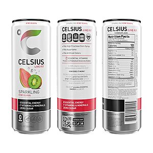  CELSIUS Sparkling Kiwi Guava, Functional Essential Energy  Drink 12 Fl Oz (Pack of 12) : Grocery & Gourmet Food