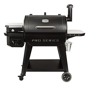 Pit Boss Wood Pellet Pro Series 850-Sq in Hammertone Pellet Grill with Smart Compatibility in the Pellet Grills department at Lowes.com $399