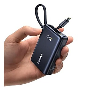 45W Baseus Picogo 10000mAh3-Output Portable Charger Fast Charging External Battery Pack w/ Built-in USB-C Cable (Black) $17.99 + Free Shipping w/ Prime