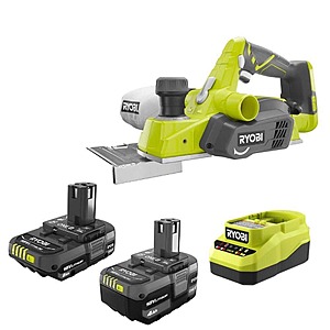 ONE+ 18V Cordless 3-1/4 in. Planer Kit with (1) 2.0 Ah Battery, (1) 4.0 Ah Battery, and Charger-$99