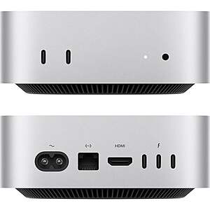 Mac mini Desktop Computer - Apple M4 chip, Built for Apple Intelligence, 10-core CPU, 10-core GPU, 16GB Memory, 256GB SSD Storage $500
