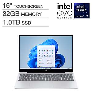 HP OmniBook 7 AI: 16" 2K OLED 120Hz Touch, Core Ultra 7 255H, 32GB LPDDR5X, 1TB Gen4 SSD, Win11H @ $900