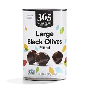 365 by Whole Foods Market Sale: 6-Ounce Ripe Large Pitted Olives https://static.slickdealscdn.com/attachment/2/5/4/6/2/4/300x300/18126106.thumb.25 w/ Subscribe & Save & More