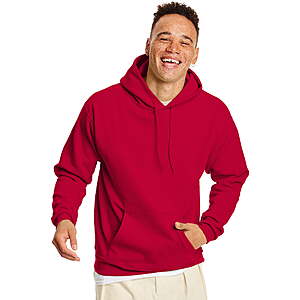 Hanes Men's EcoSmart Fleece Pullover Hoodie (Red) .20