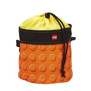 Lego storage cinch bucket - orange $15