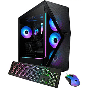 iBUYPOWER - Slate Gaming Desktop PC - AMD Ryzen 7 7800X3D- AMD Radeon RX 7800XT 16GB- 32GB DDR5 RGB RAM - 2TB NVMe - Black $1215
