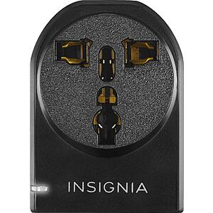 Insignia™ - Grounded travel adapter with 2 USB Ports - Black  $7.19 BEST BUY