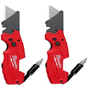 Select Ace Stores: 2-Pack Milwaukee FastBack Folding 6-in-1 Utility Knives $20 + Free Store Pickup