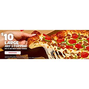 Pizza Hut- $10 Large Any 3 Topping (YMMV)
