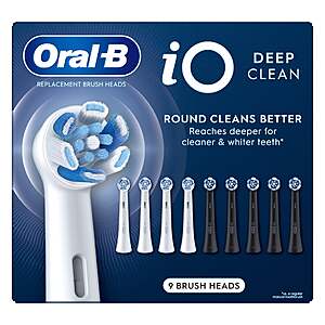 Costco Members: 9-Ct Oral-B iO Deep Clean Replacement Toothbrush Head $44