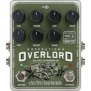 Electro-Harmonix Operation Overlord Overdrive Pedal (for Keyboards, Guitar, Bass) $79 + Free S&H