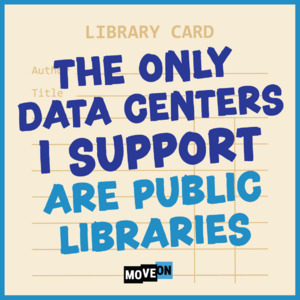 Free “The Only Data Centers I Support Are Public Libraries” sticker