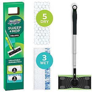 Swiffer Sweep and Mop Deluxe, 2-in-1 Floor Mopping and Sweeping Kit - $12.74 + free store pickup