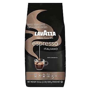 Lavazza caffe espresso 100% arabica medium whole bean (2.2lb) $15
