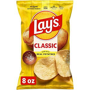 4-ct 7.5-8-oz Lay's Potato Chips (various) + $2 Walmart Cash