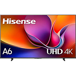 Hisense - 65" Class A6 4K UHD Series LED HDR Smart Fire TV (2025) - $329 BEST BUY FS
