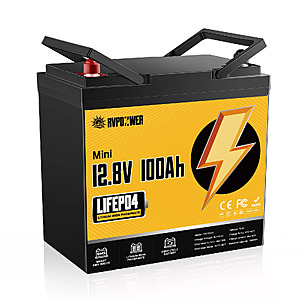 RVPOWZER 12v 100ah Mini Lifepo4 for ~$84. $82.71