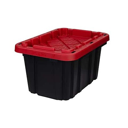 YMMV: HomeDepot, clearance, in store only, 7 Gal. Tough Storage Tote in Black with Red Lid