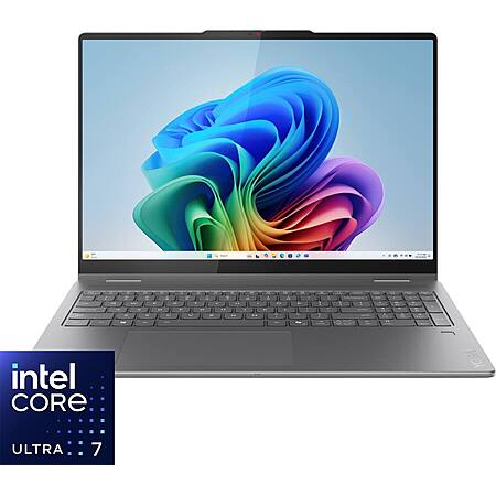 Lenovo Yoga 7i 2 in 1 (Open Boxes): 16" FHD+ IPS Touch, Intel Ultra 7 256V, 16GB LPDDR5, 512GB SSD $599.99
