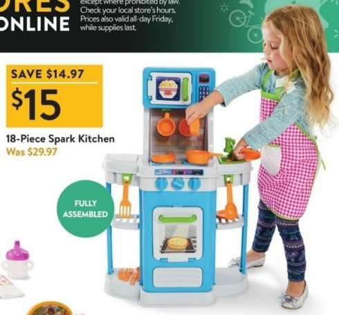  Walmart  Black Friday Spark  18 pc Kitchen  for 15 00 