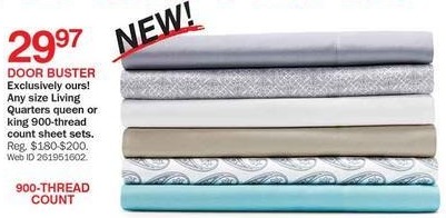 Bon-Ton Black Friday: Living Quarters 900-Thread Count Sheet Sets ...