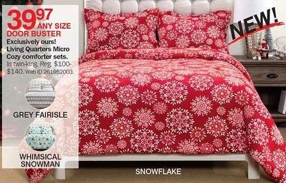 Bon-Ton Black Friday: Living Quarters Micro Cozy Comforter ...