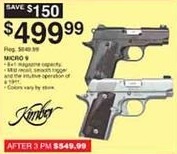 Dunhams Sports Black Friday: Kimber Micro 9 Pistol for $499.99 ...