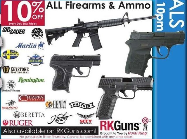 Rural King Black Friday: Entire Stock Firearms and Ammo - 10% Off ...