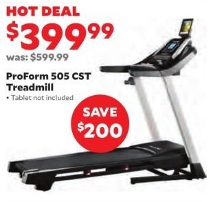 Academy Sports + Outdoors Black Friday: ProForm 505 CST Treadmill for $399.99 - Slickdeals.net