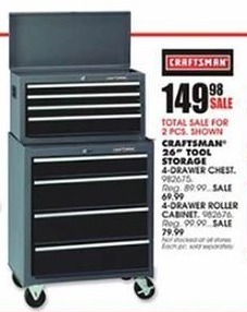Blains Farm Fleet Black Friday Craftsman 26 4 Drawer Chest For