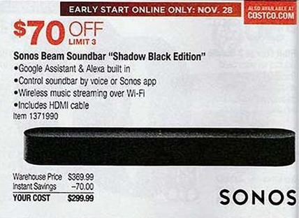 black friday sonos soundbar
