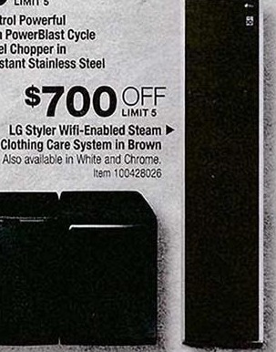 Costco Wholesale Black Friday Lg Styler Wifi Enabled Steam