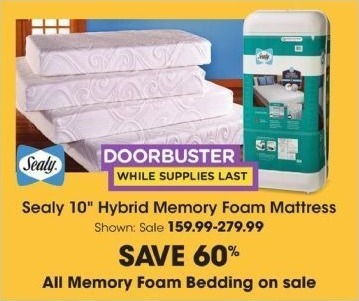 Fred Meyer Black Friday Sealy 10 Hybrid Memory Foam Mattress