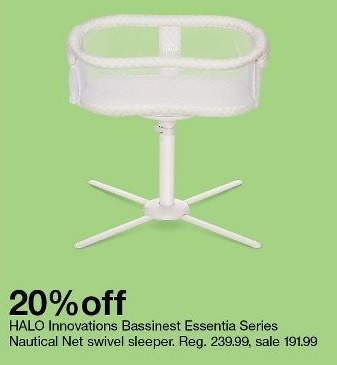 Target Black Friday Halo Innovations Bassinest Essentia Series Nautical Net Swivel Sleeper For 191 99