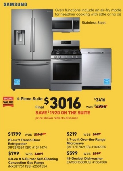 Lowe S Black Friday Samsung 28 Cu Ft French Door Refrigerator Rf28r6241sr For 1 799 00