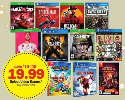 meijer video game sale