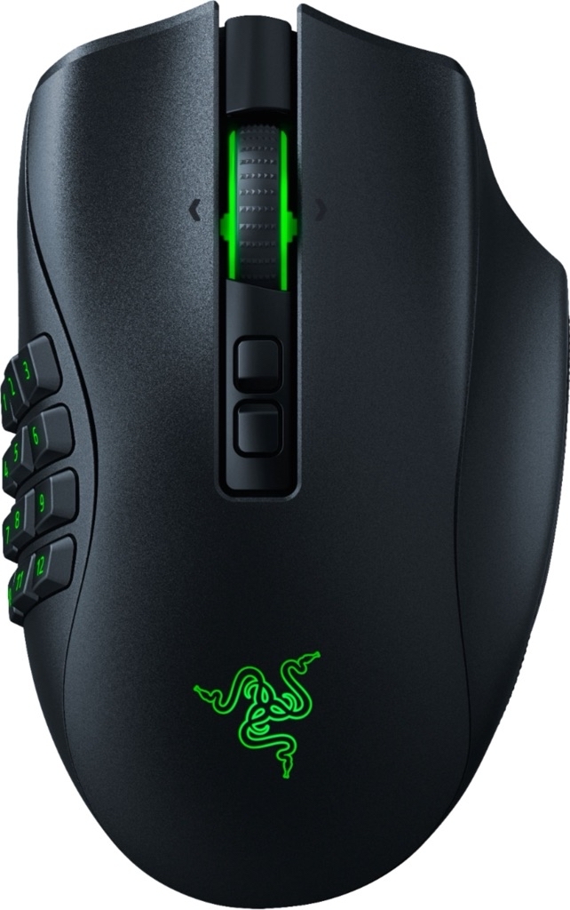Razer Naga Pro Wireless Optical with Interchangeable Side Plates in  2, 6, 12 Button Configurations Gaming Mouse Black RZ01-03420100-R3U1 - $89.99