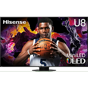 Open Box ymmv -Hisense 75" Class U8 Series Mini LED 4K UHD QLED Smart Google TV (2024) 75U8N - Open Box - Best Buy - $695.99