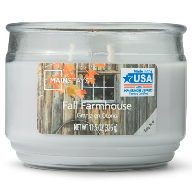 Mainstays Fall Farmhouse Scented 3-Wick Christmas Holiday Jar Candle, 11.5 oz. $3.33
