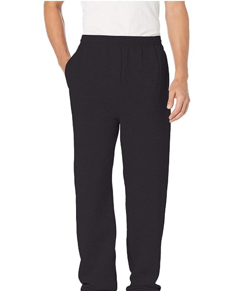 Hanes Men's EcoSmart Open Leg Fleece Pant with Pockets $8.99