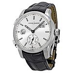 ULYSSE NARDIN GMT Dual Time Automatic Silver Dial Black Leather Men's Watch - $3995 (62% off)