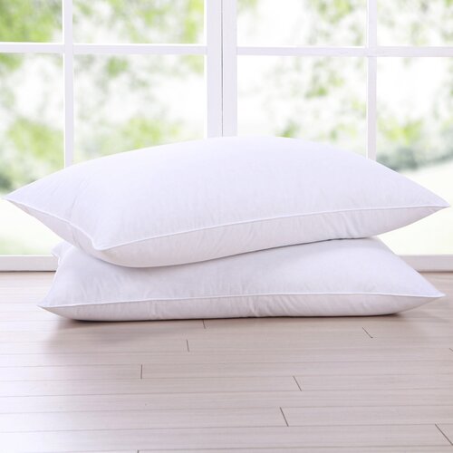 Set Of 2 Queen Natural Goose Down Feather Pillows W Free Shipping