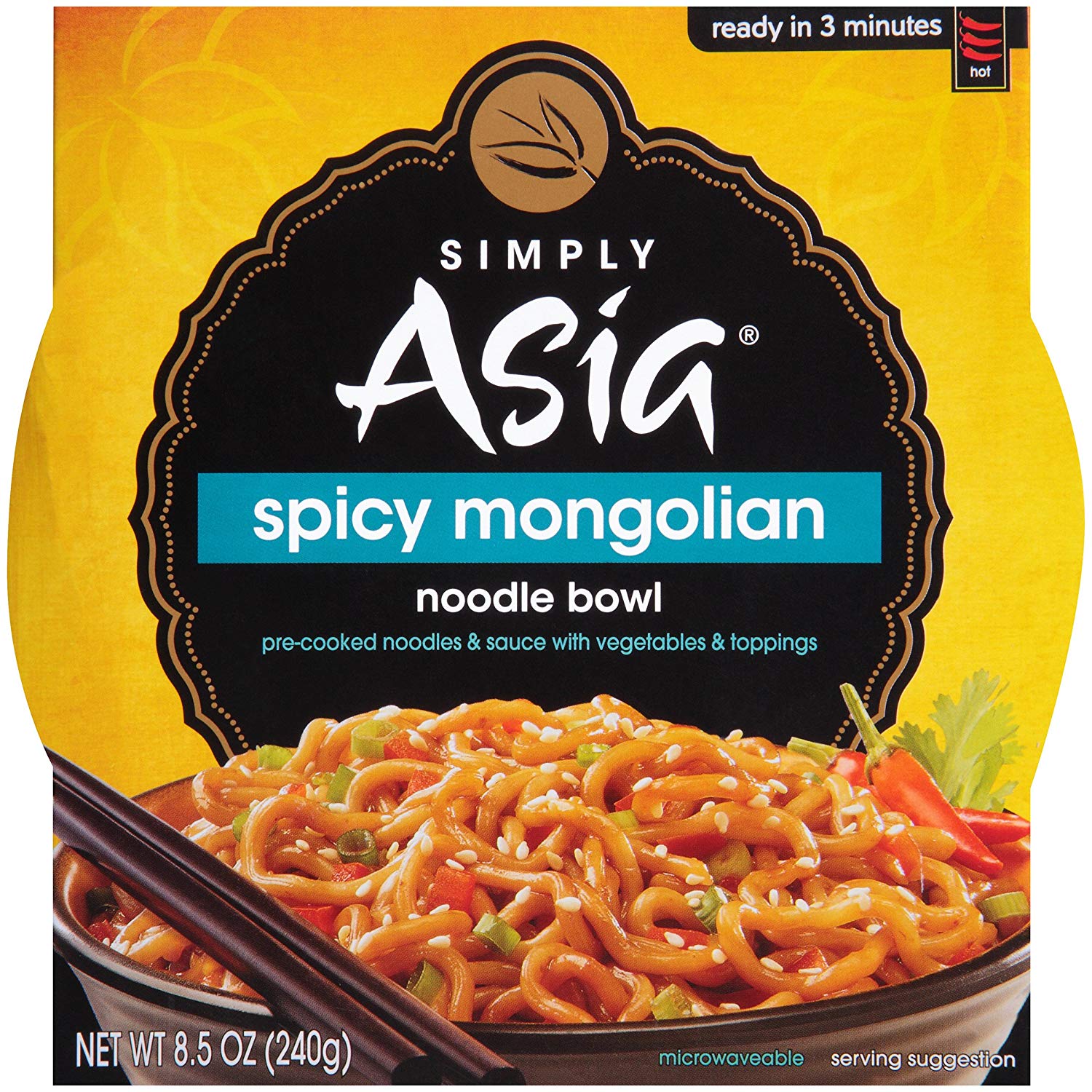 Simply Asia Spicy Mongolian Noodle Bowl, 8.5 oz (Pack of 6) for $9.28 AC and SS @ Amazon