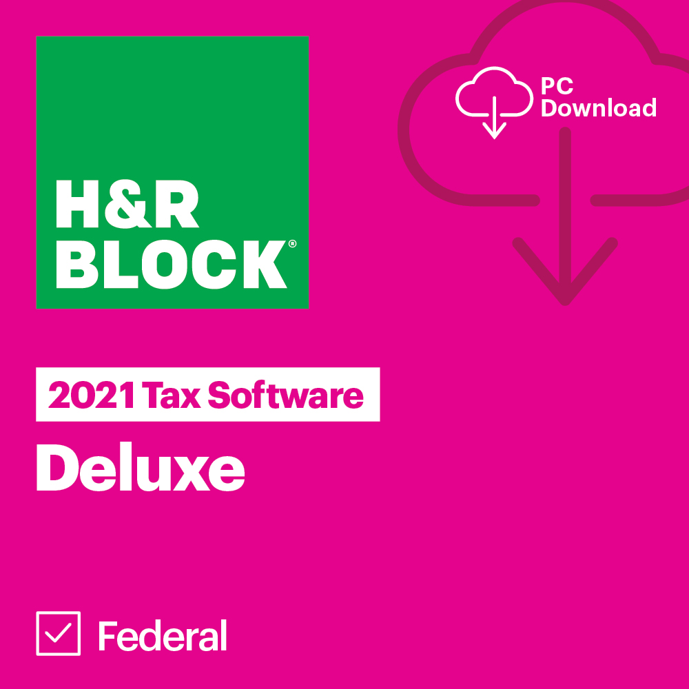 Walmart - $19.97 H&R Block 2021 Deluxe Tax Software For Windows PC Download