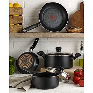 T-fal Simply Cook 12pc Nonstick Cookware Set - Black