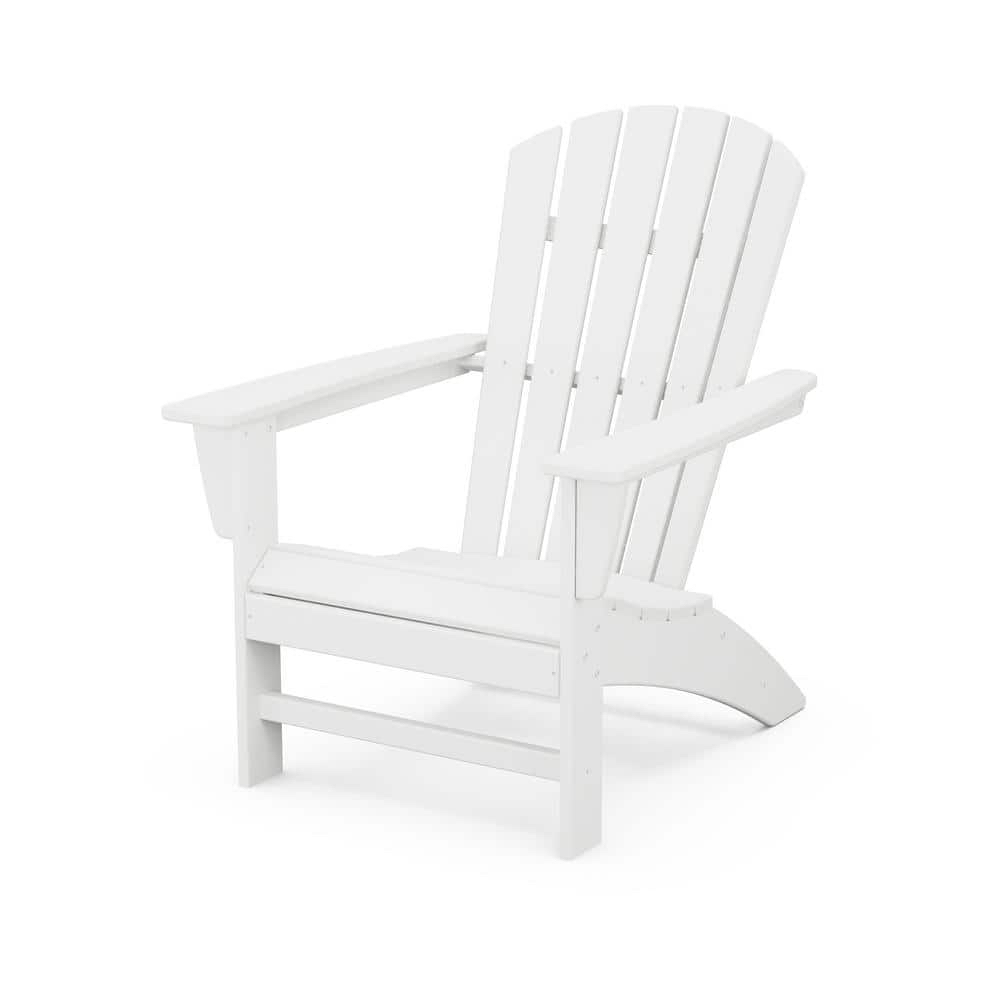Polywood Grant Park Traditional Curveback White Plastic Outdoor Patio