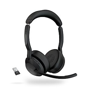 Jabra Evolve2 55 Stereo Wireless Headset - Features AirComfort Technology, Noise-Cancelling Mics & Active Noise Cancellation $160