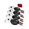 13-Piece Cuisinel Pre-Seasoned Cast Iron Skillet Set (6&amp;quot;, 8&amp;quot;, 10, 12&amp;quot; Skillets w/ Tempered Glass Lids, Silicone Handle Grips and Pan Scraper) $54.99 + Free Shipping w/ Prime