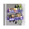2-Pack Magnetic Space Saving Metal Shelf/ Spice Organizer w/ 4 Removable Hooks (Purple Blue) $8.99 + Free Shipping w/ Prime
